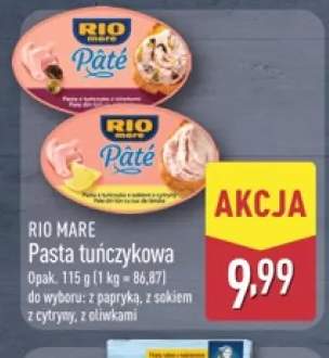 Pasta tuńczykowa z sokiem z cytryny Rio Mare Pâté +2 warianty