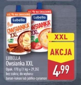 Owsianka Lubella banan-kakao XXL +1 wariant