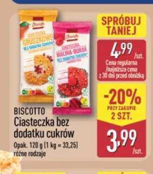 Ciasteczka bez dodatku cukru gruszkowe Biscotto +1 wariant