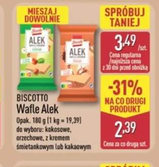 Wafle Alek kokosowe Biscotto +3 warianty
