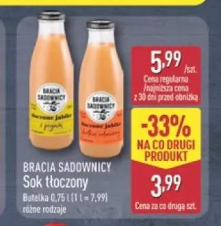 Sok tłoczony jabłko słodkie odmiany Bracia Sadownicy +1 wariant