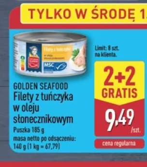 Filety z tuńczyka w oleju słonecznikowym Golden Seafood