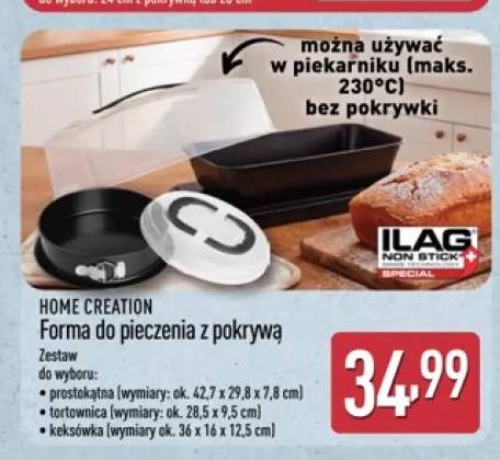 Forma do pieczenia tortownica z pokrywą Home Creation +2 warianty