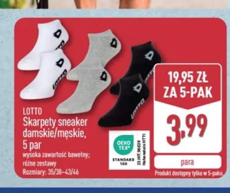 Skarpety sneaker damskie LOTTO 5-pak +1 wariant