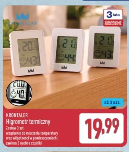 Higrometr termiczny Krontaler 3-pak