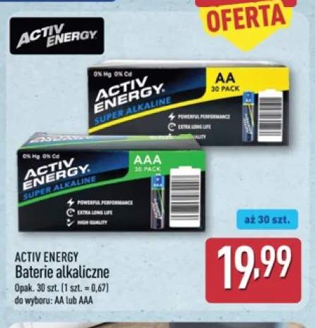 Baterie alkaliczne AA Activ Energy 30-pak +1 wariant