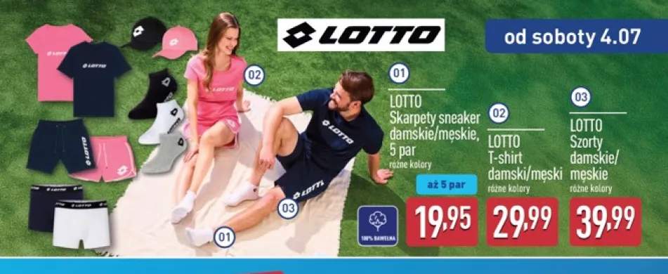Skarpety sneaker damskie męskie LOTTO 5 par +2 warianty