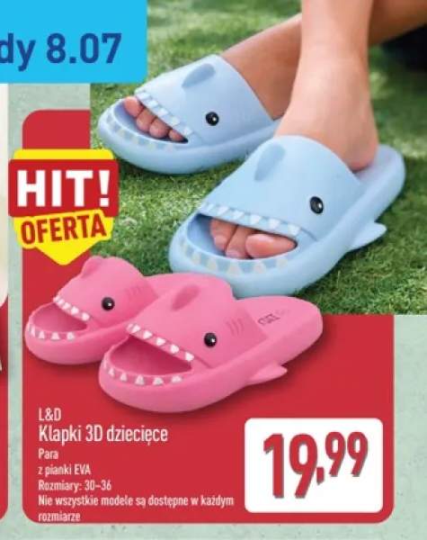 Klapki 3D dziecięce L&D