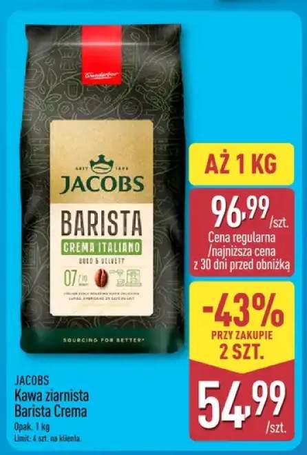Kawa ziarnista Jacobs Barista Crema