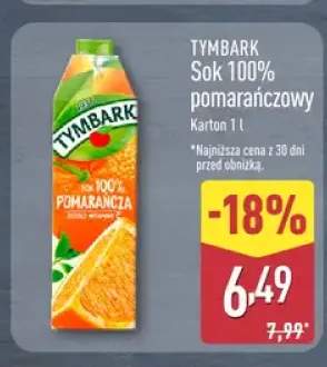 Sok 100% pomarańczowy Tymbark