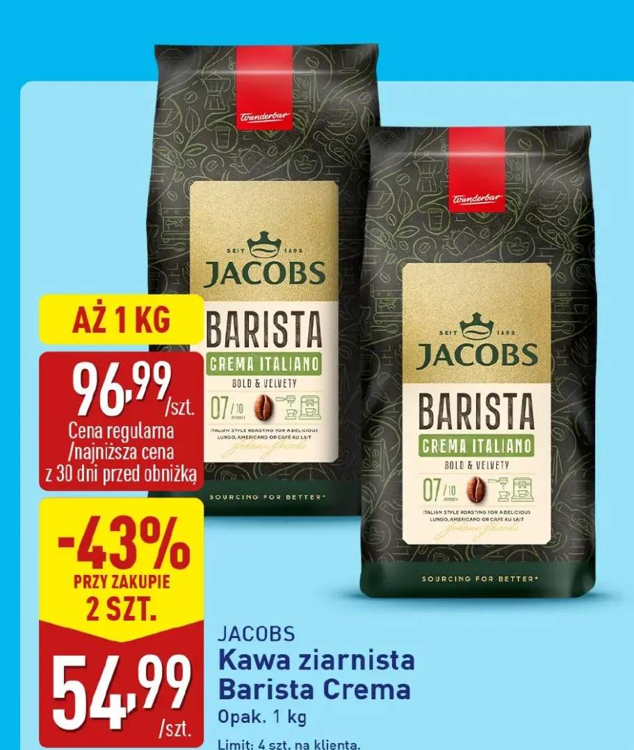 Kawa ziarnista Jacobs Barista Crema