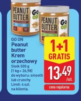 Krem orzechowy Peanut butter smooth Go On +1 wariant