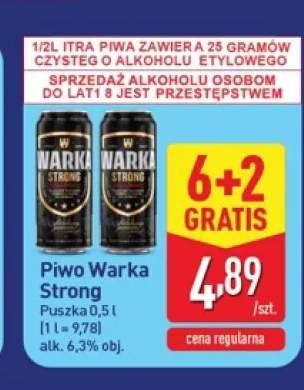 Piwo Warka Strong