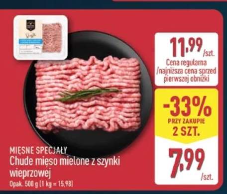 Chude mięso mielone z szynki wieprzowej Mięsne Specjały