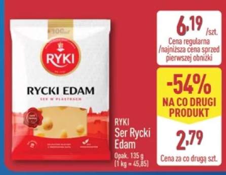 Ser Rycki Edam w plastrach Ryki