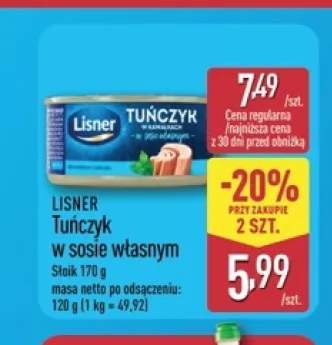 Tuńczyk w sosie własnym Lisner