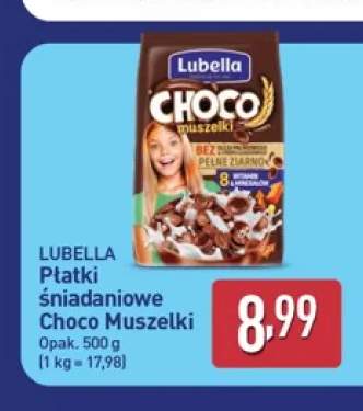Płatki śniadaniowe Choco Muszelki Lubella