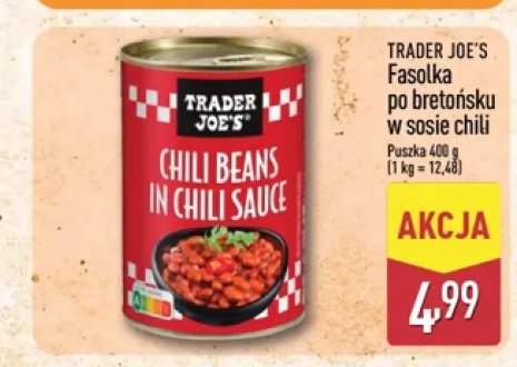 Fasolka po bretońsku w sosie chili Trader Joe's