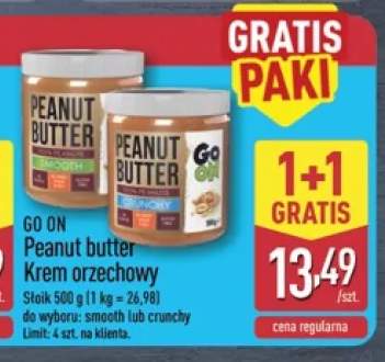 Krem orzechowy GO ON Peanut Butter Smooth +1 wariant