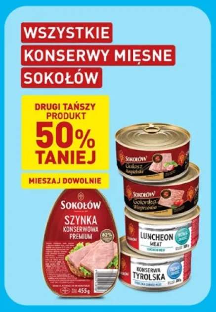 Konserwy mięsne Sokołów +5 wariantów