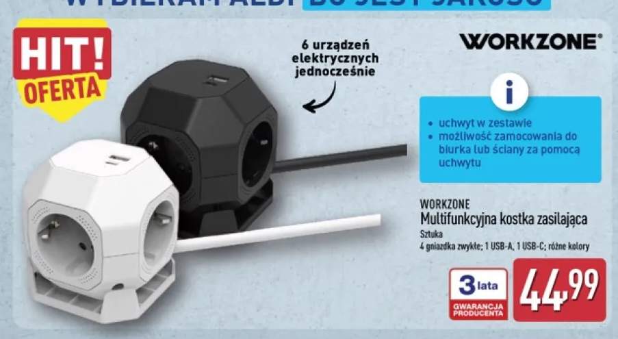 Multifunkcyjna kostka zasilająca Workzone