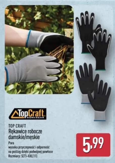 Rękawice robocze damskie/męskie Top Craft