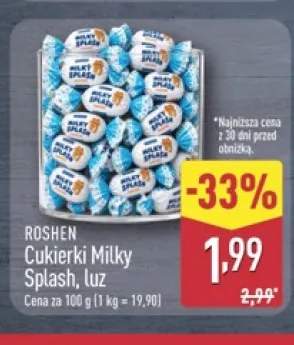 Cukierki Milky Splash luz Roshen
