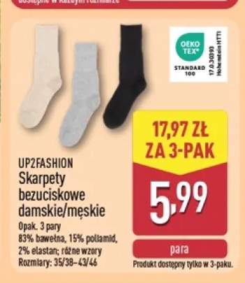 Skarpety bezuciskowe damskie UP2FASHION 3-pak +1 wariant