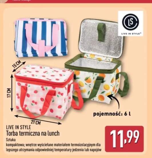Torba termiczna na lunch Live In Style 6 l