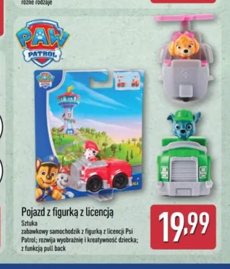 Pojazd z figurką z licencją Psi Patrol