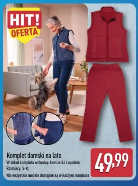Komplet damski na lato kamizelka i spodnie