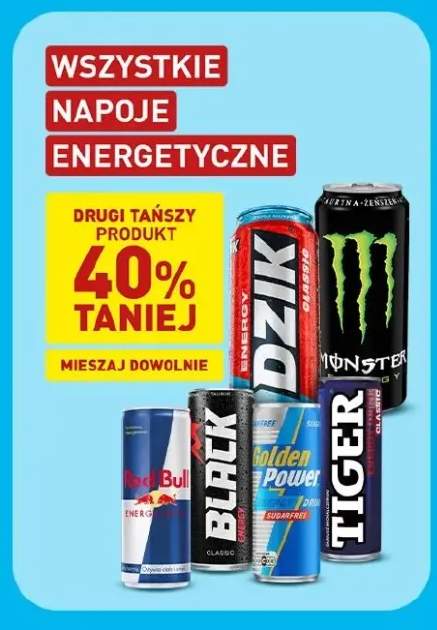 Napoje energetyczne +6 wariantów