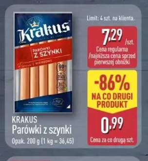 Parówki z szynki Krakus
