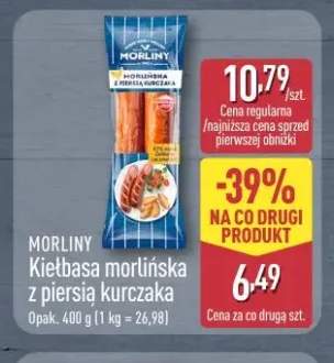 Kiełbasa morlińska z piersią kurczaka Morliny