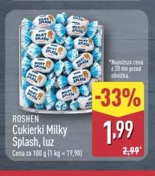 Cukierki Milky Splash Roshen luz
