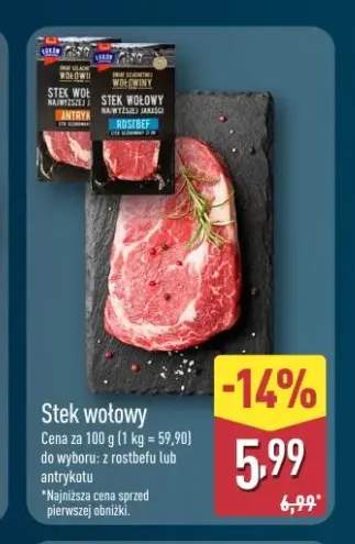 Stek wołowy z rostbefu Łuków +1 wariant