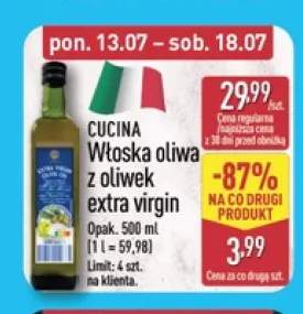 Oliwa z oliwek extra virgin Cucina Włoska