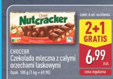 Czekolada mleczna z całymi orzechami laskowymi Choceur