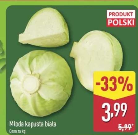 Kapusta biała młoda