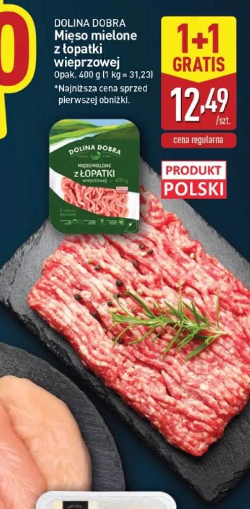 Mięso mielone z łopatki wieprzowej Dolina Dobra