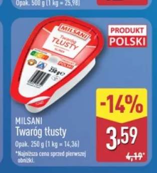 Twaróg tłusty Milsani