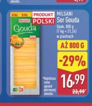 Ser Gouda w plastrach Milsani