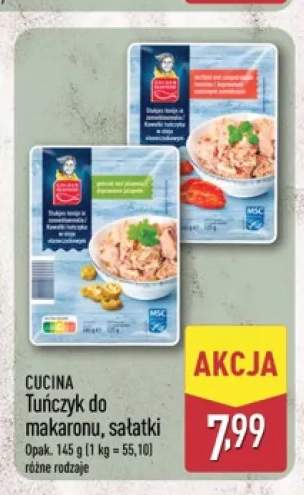 Tuńczyk do makaronu, sałatki Cucina z suszonymi pomidorami +1 wariant