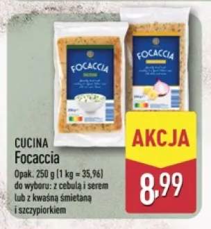 Focaccia z cebulą i serem Cucina +1 wariant