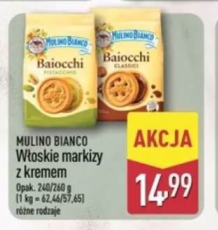 Włoskie markizy z kremem pistacjowym Mulino Bianco Baiocchi +1 wariant