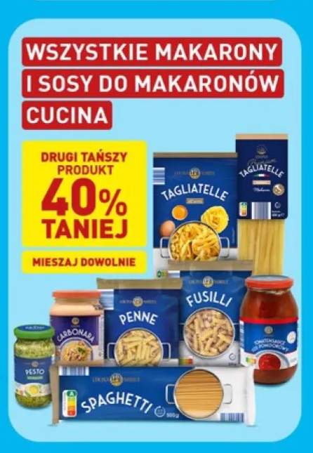 Makarony i sosy do makaronów Cucina +7 wariantów