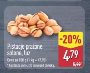 Pistacje prażone solone luz