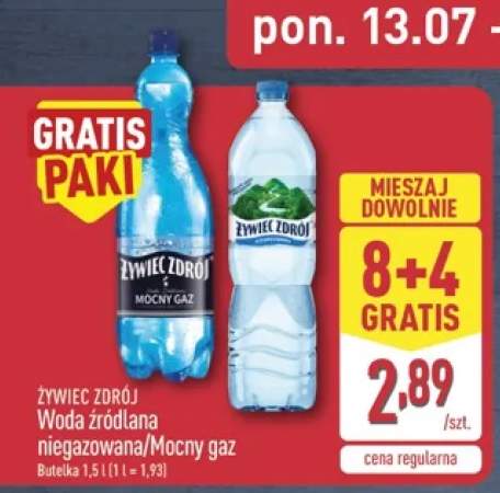 Woda źródlana niegazowana Żywiec Zdrój +1 wariant