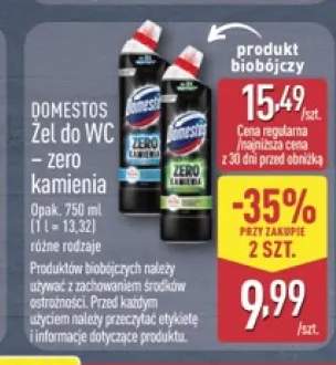 Żel do WC Domestos Zero Kamienia Lime +1 wariant