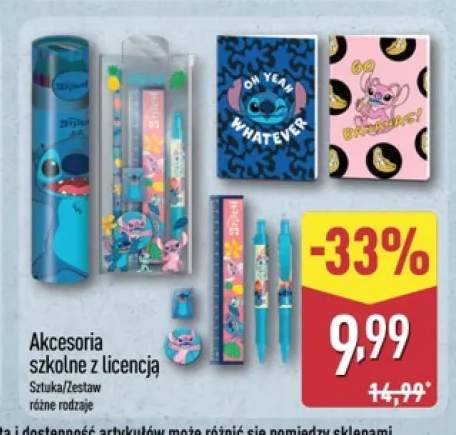 Akcesoria szkolne z licencją